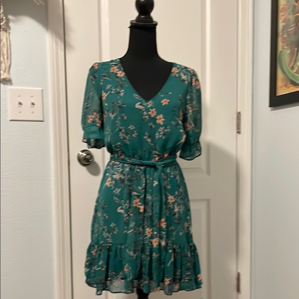 Floral Green Dress